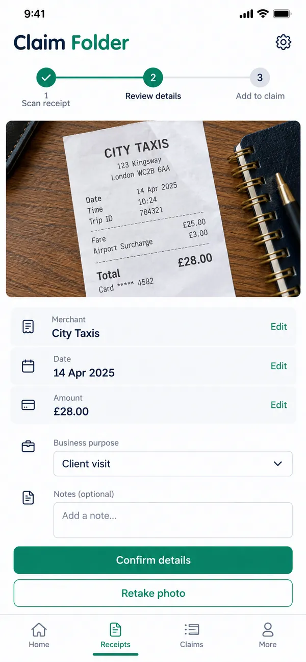 Receipt review.