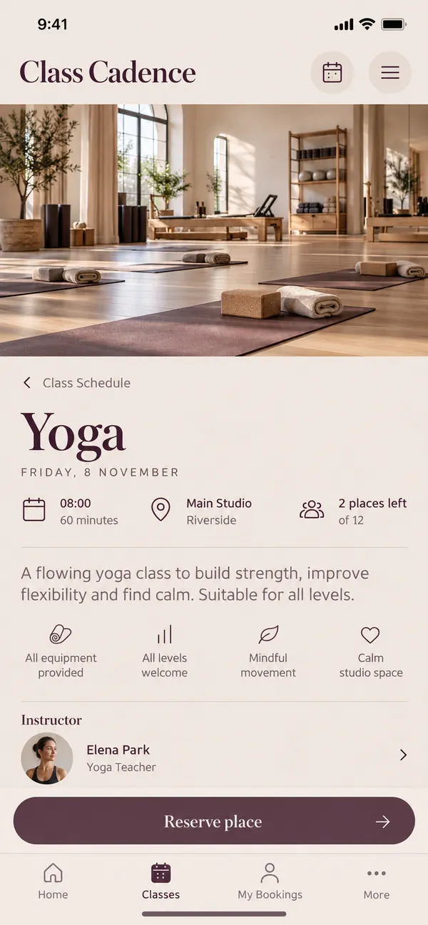 Yoga class.
