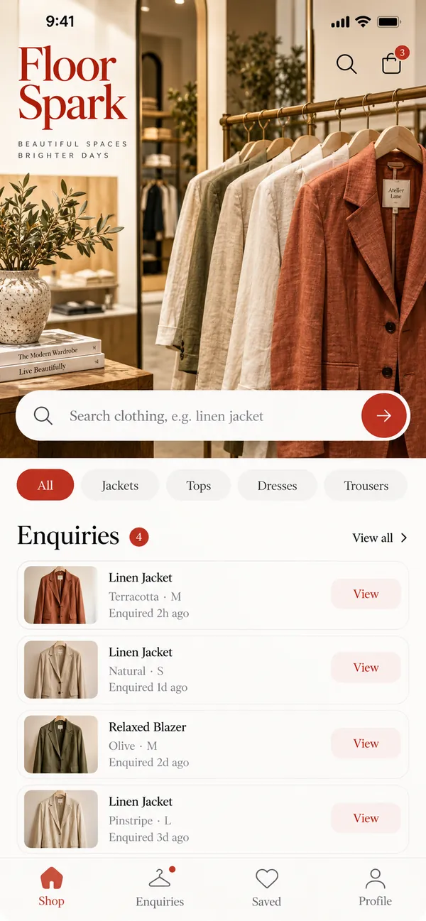 Floor Spark store associate product lookup app: products with their shelf locations for staff on the shop floor