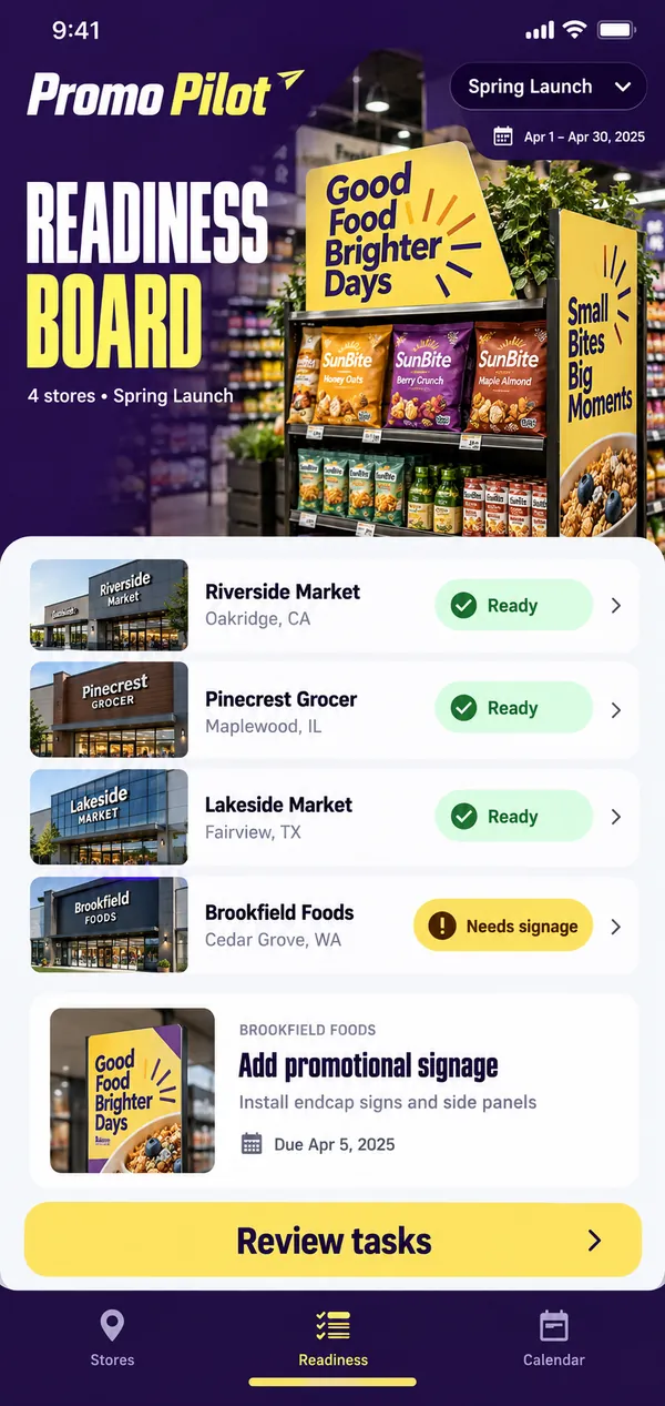Check which stores are ready before launch.