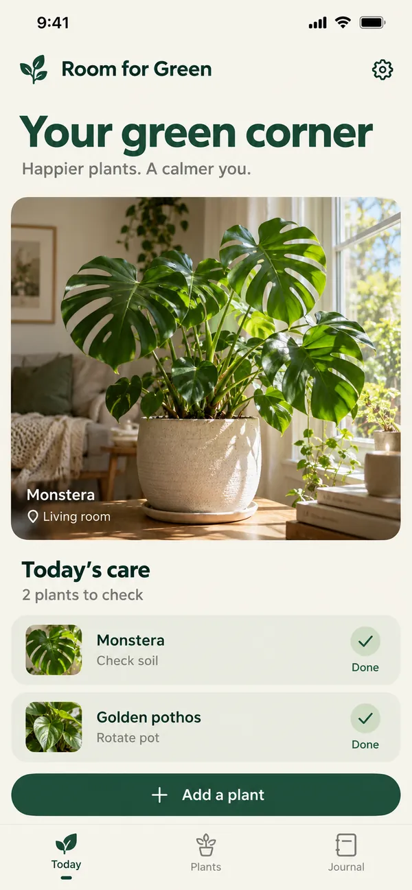 See the plants that need a check today.