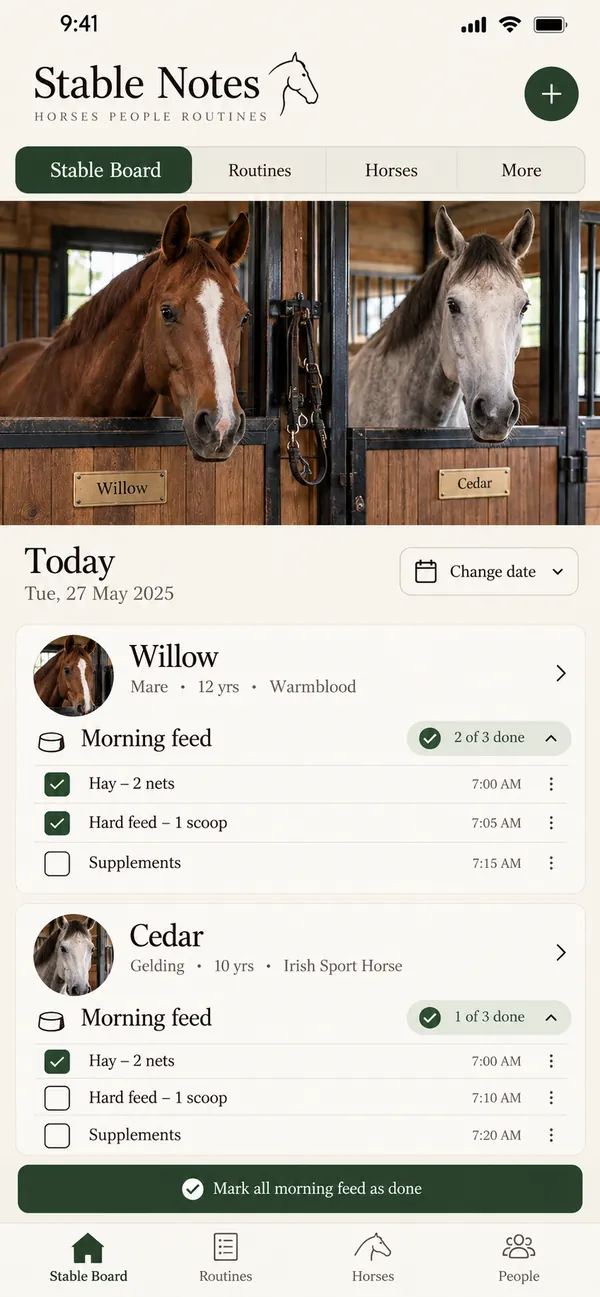 Stable board.