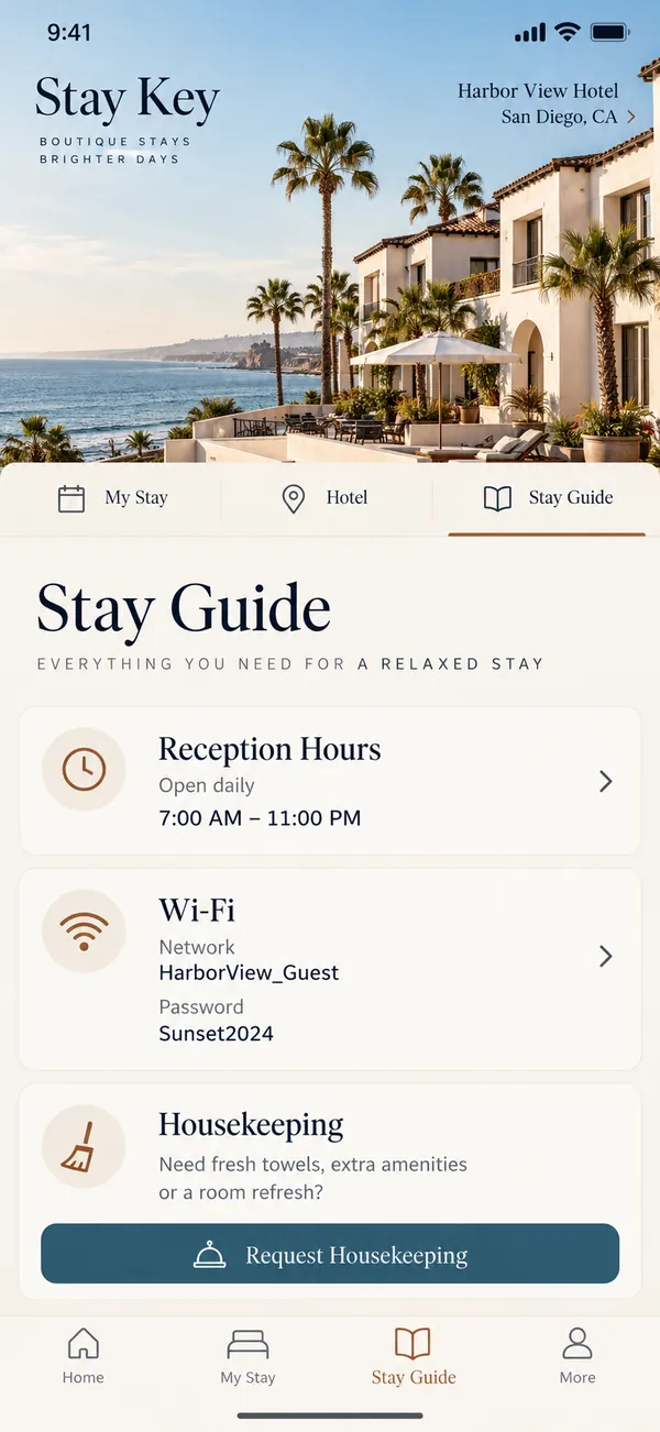 Stay guide.