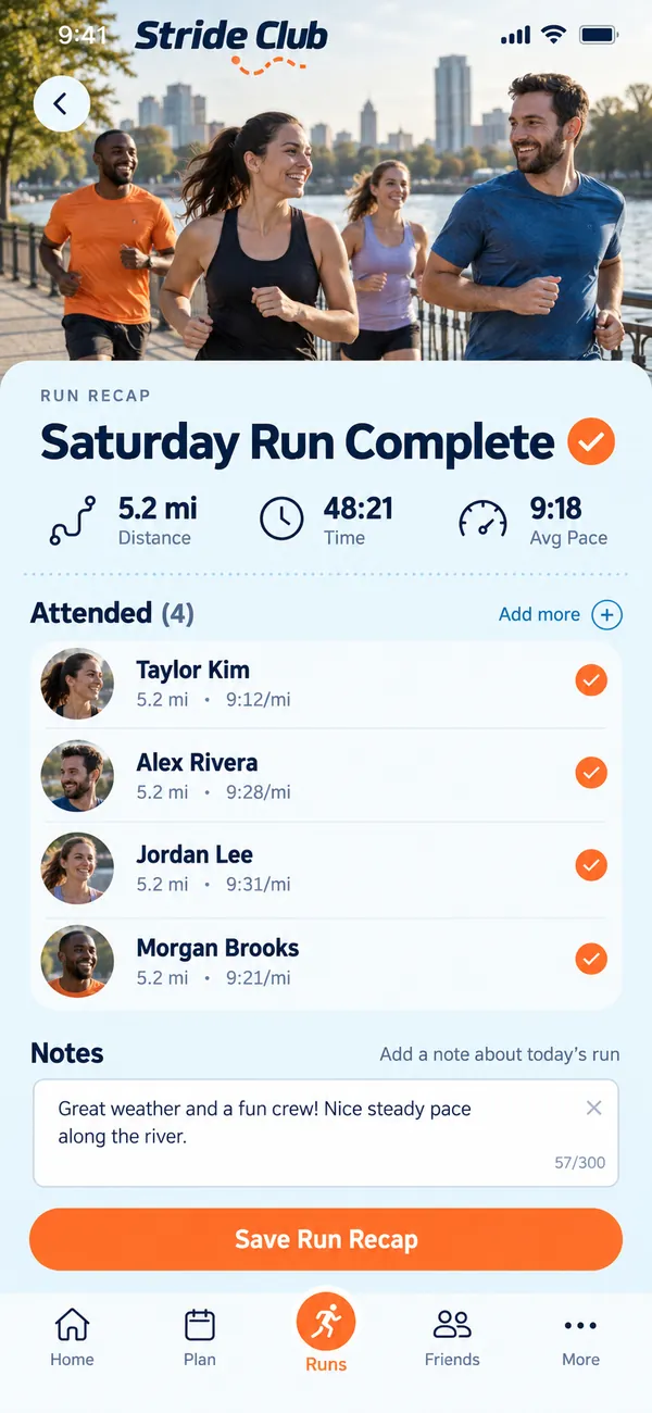 Run recap.