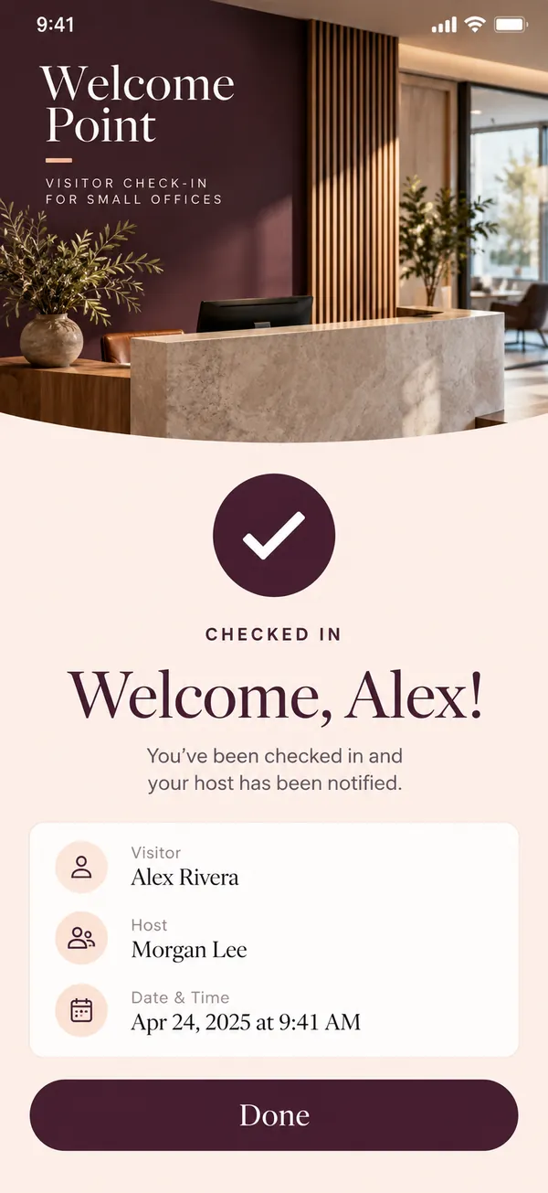 Checked in.