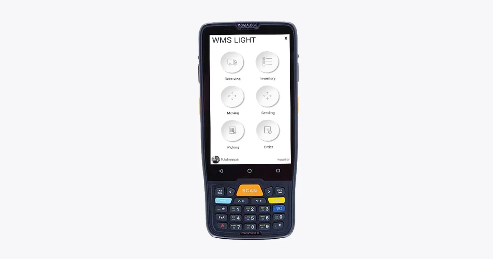 Raptool WMS shown on a handheld warehouse computer