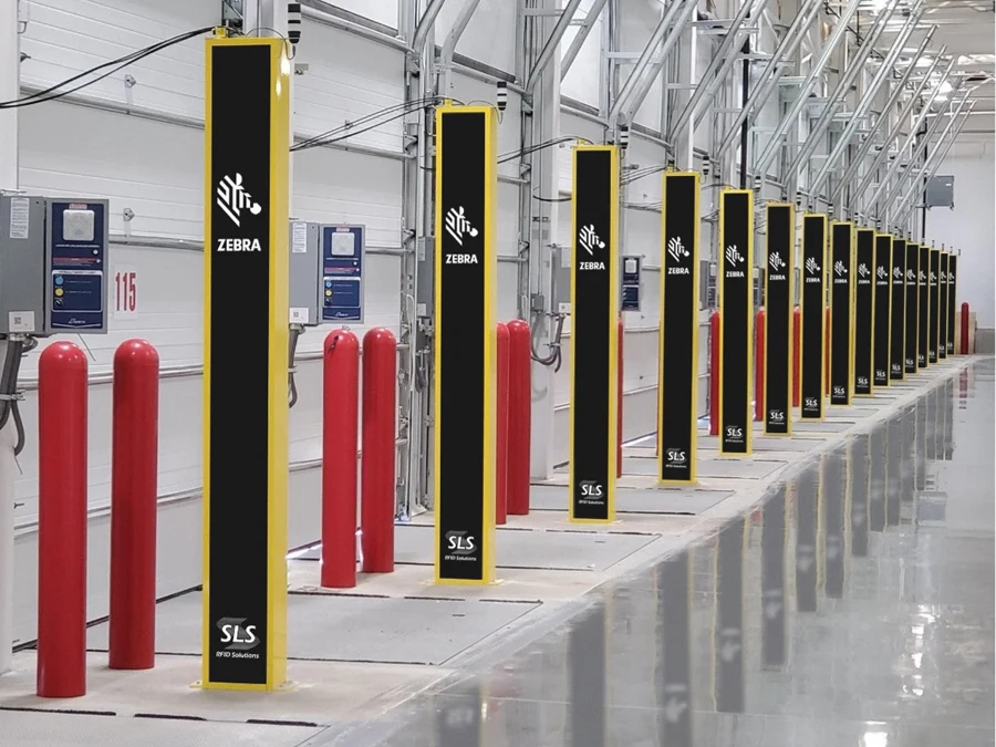Zebra and SLS RFID portals installed at warehouse dock doors