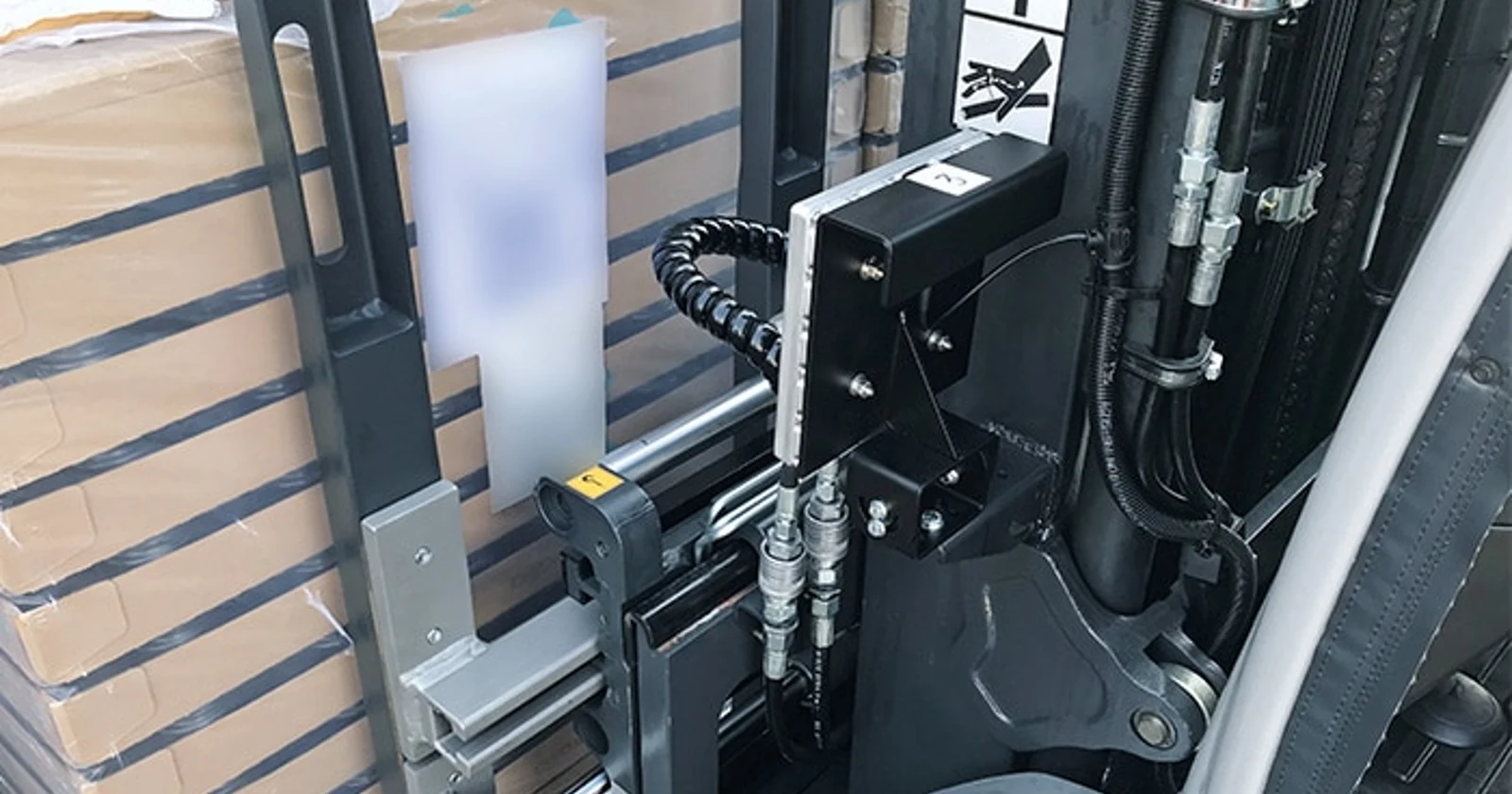 SICK RFID equipment mounted on a forklift