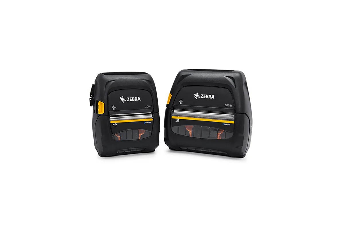 Zebra ZQ511 and ZQ521 RFID mobile printer family, manufacturer photograph.