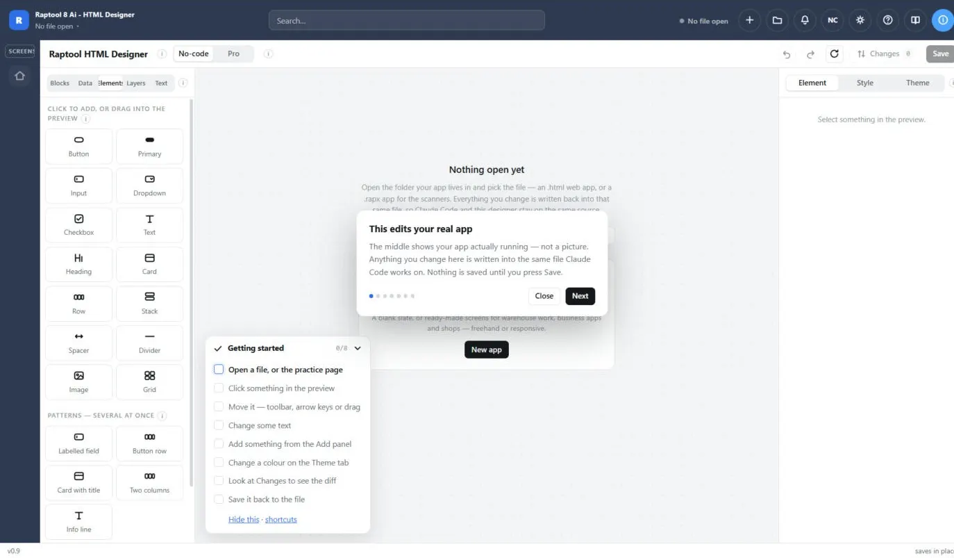 Raptool Designer screenshot