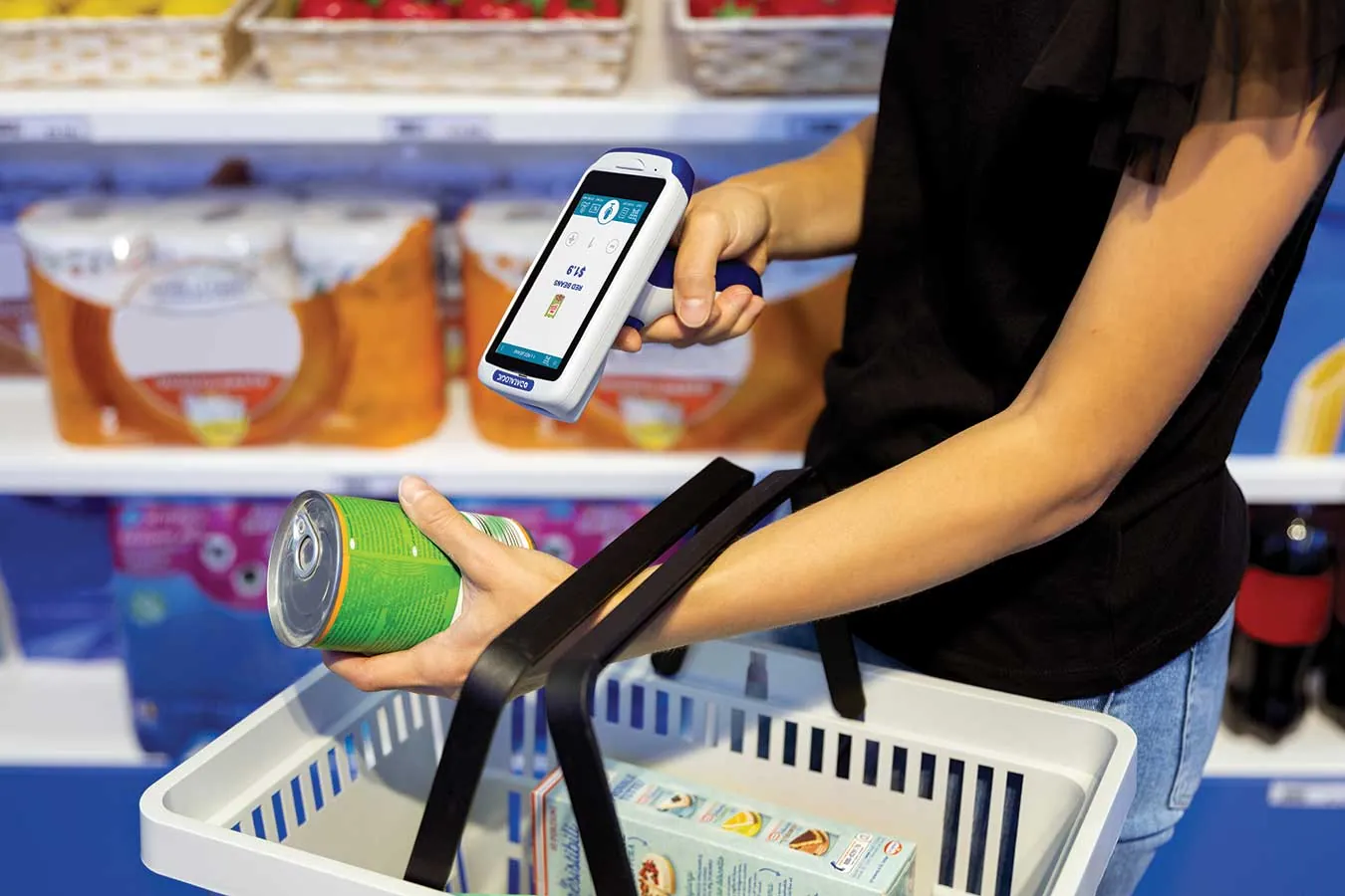 Customer self-scanning while shopping