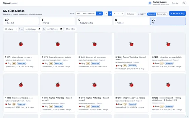 Bug Dashboard My bugs