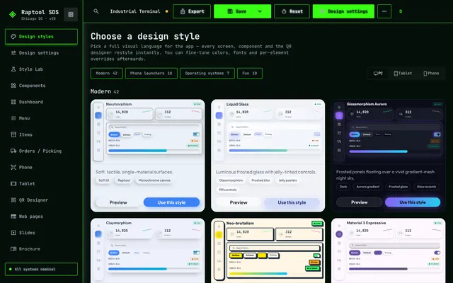Designers Design styles