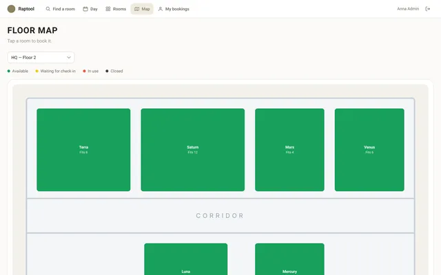 Meeting Booking Map